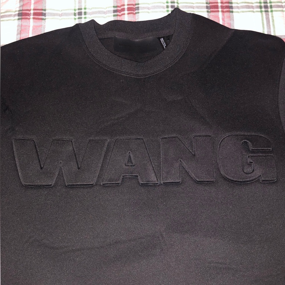 Alexander Wang/H&M Black 'WANG' Embossed Crewneck Sweater